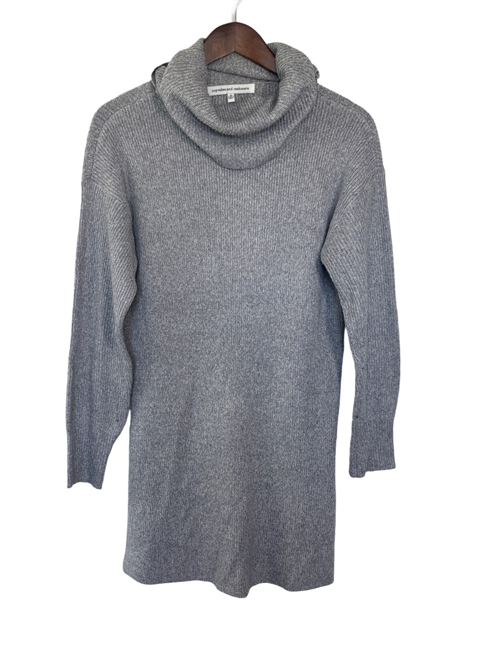 Cupcakes & Cashmere Gray Cowl Neck Tunic